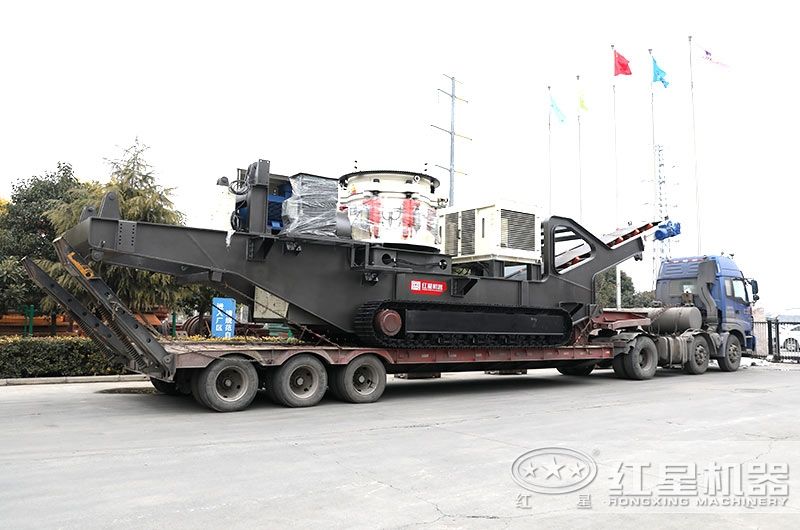 圓錐破履帶移動破碎站，整形效果好，產量高 style=width:720px; 