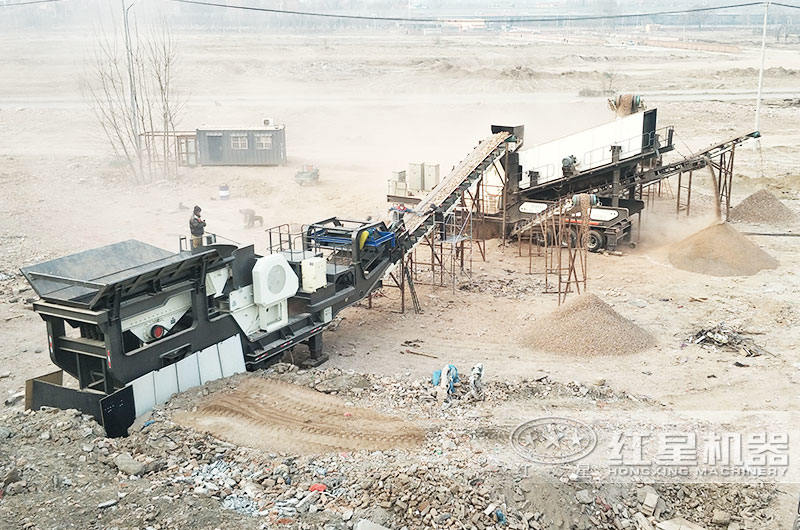鄂破移動型破碎站+反擊破移動型破碎站，產量達50-500t/h
