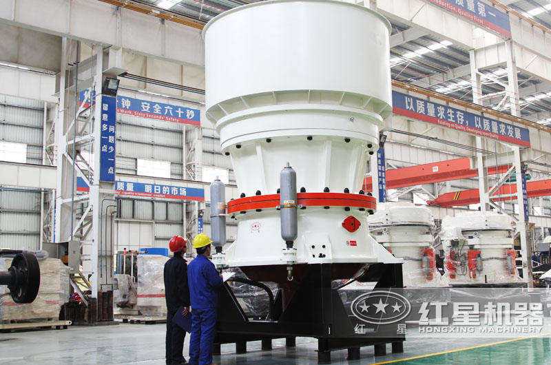 圓錐破碎機可處理硬度較高物料，針片狀少