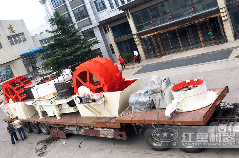 整套石粉制砂、洗沙設備發貨現場